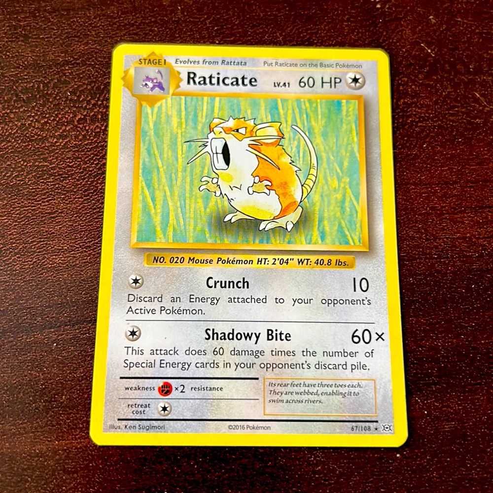 Raticate Pokémon Card - Picture 1 of 1